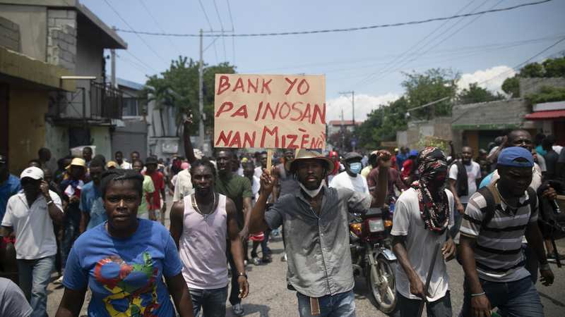 protesta en haiti